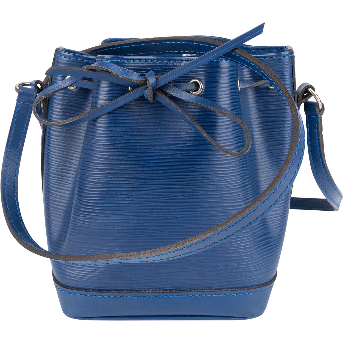 Borsa a tracolla Louis Vuitton Nano Sac Noé in pelle Epi blu