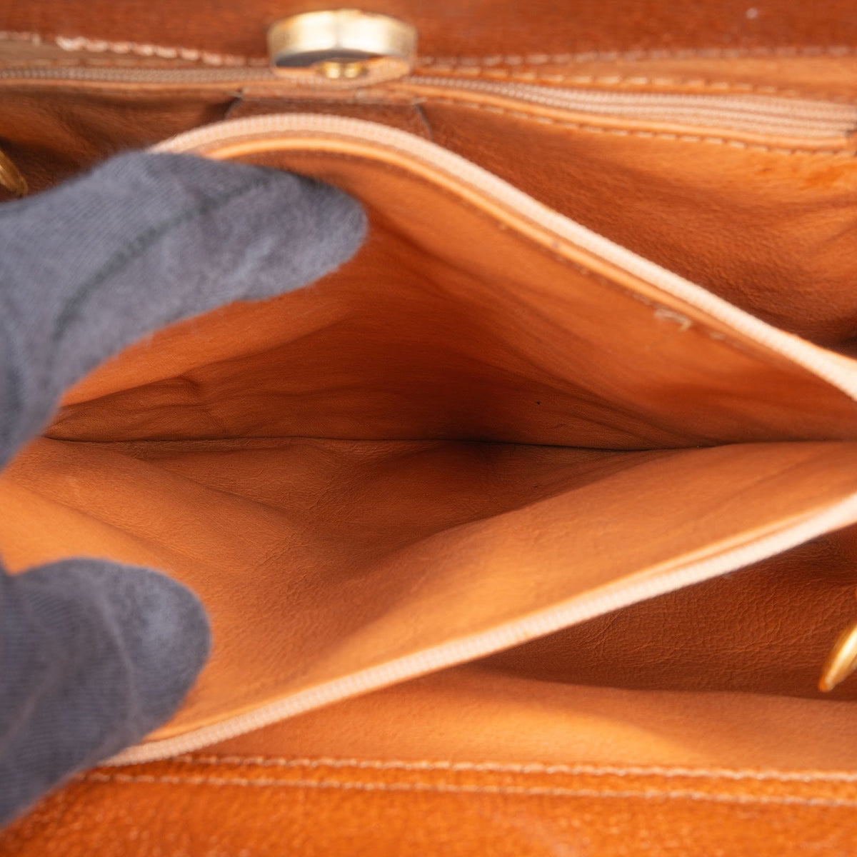 Gucci Grained Leather Large Bamboo 1967 Tote Handbag
