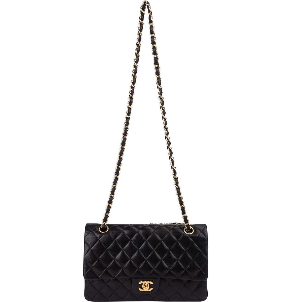 Chanel Medium Double Flap aus gestepptem Lammleder – Ansicht 11