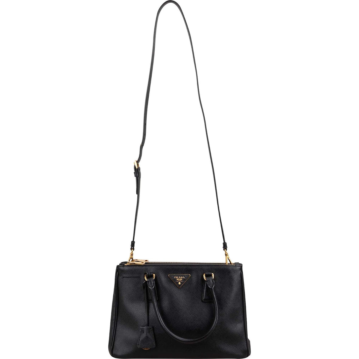 Borsa a mano piccola Galleria Prada in pelle Saffiano Noir