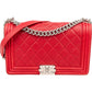 Chanel Quilted Perforated Leather Large Boy Single Flap Crossbody Bag
