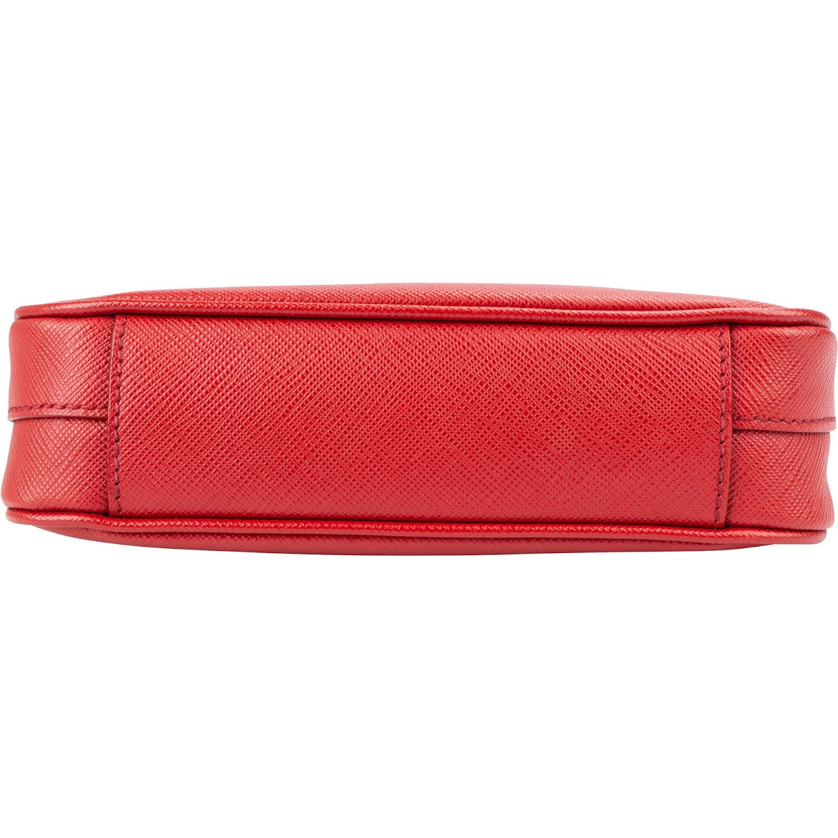 Prada Red Saffiano Leather Zip Mini Handbag