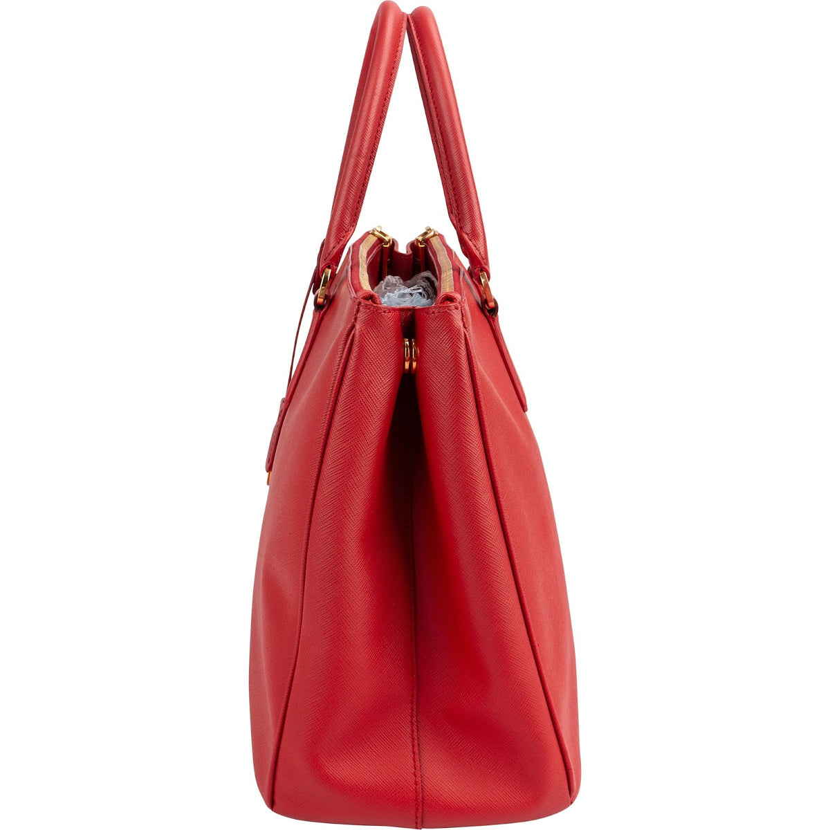 Prada Galleria Tote aus rotem Saffiano-Leder – Ansicht 6