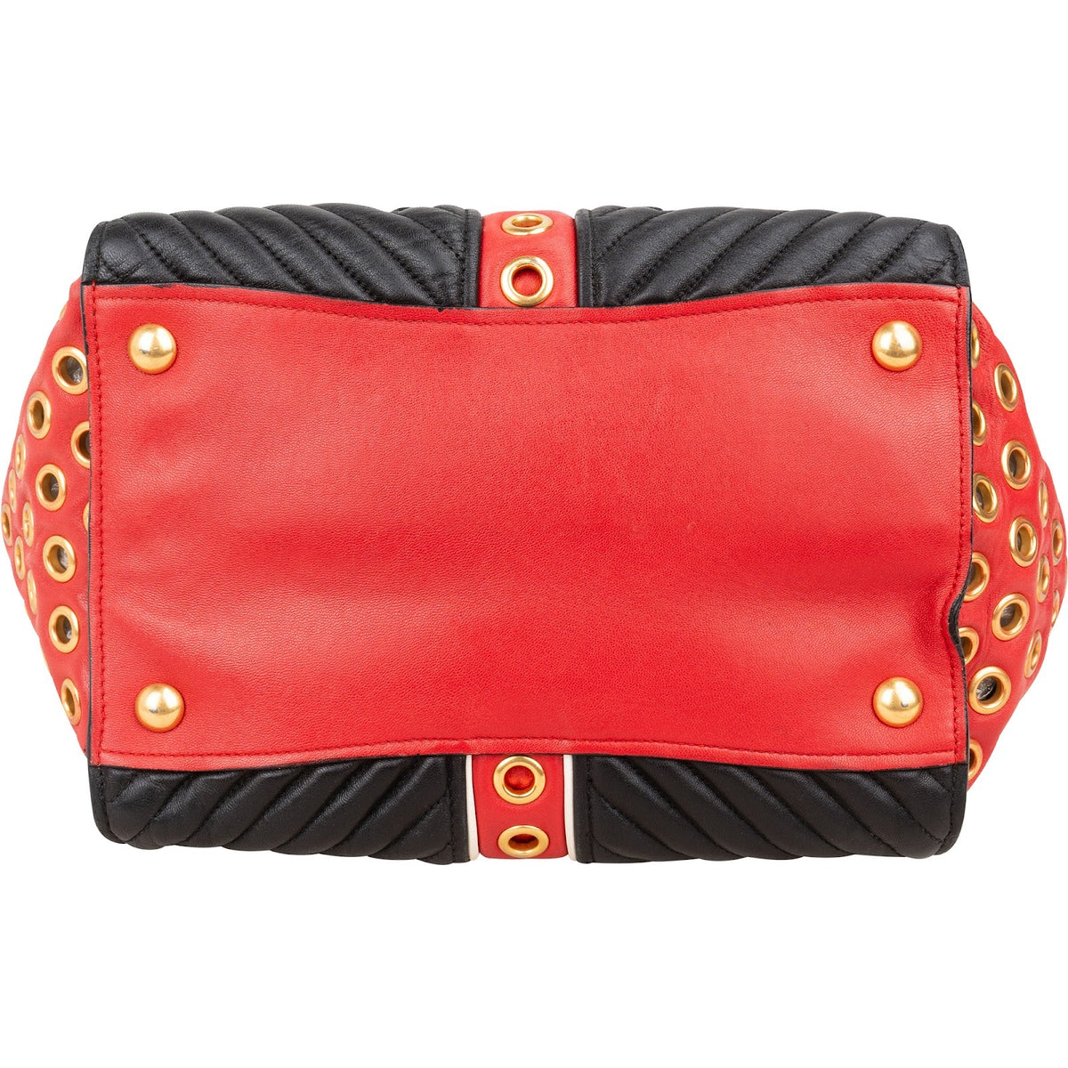 Sac cabas Miu Miu Biker en cuir bicolore