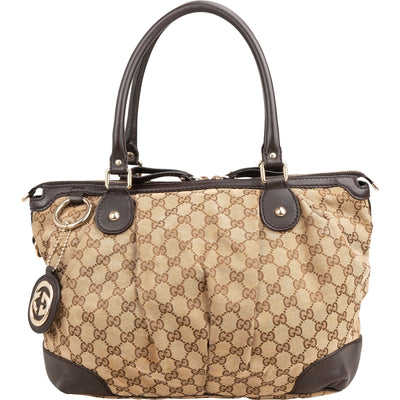 Gucci Monogram GG Canvas Sukey Tote Handbag