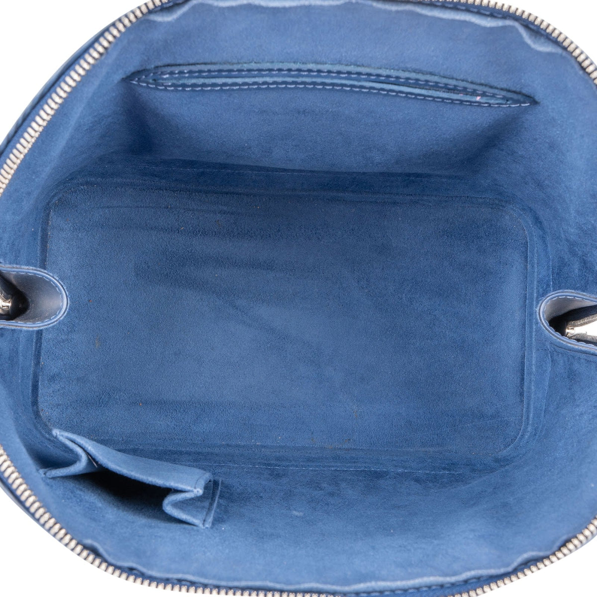 Bolso de mano Louis Vuitton Alma PM en piel Epi azul