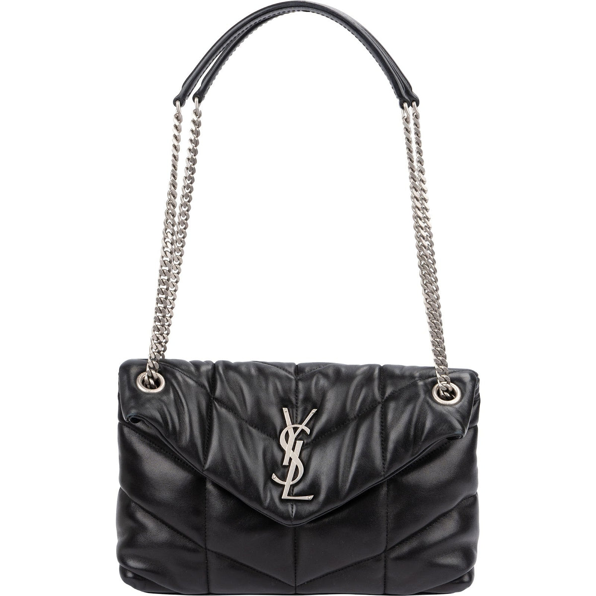 Yves Saint Laurent Loulou Puffer aus gestepptem Lammleder – Ansicht 8