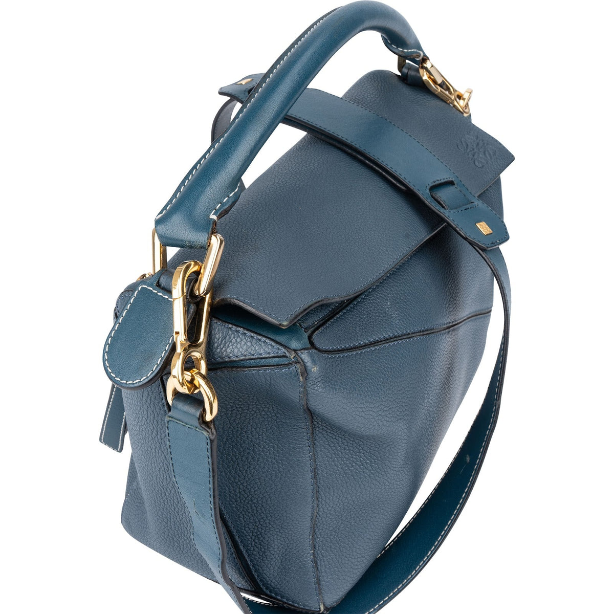 Loewe Blau Leder Puzzle Handtasche, Bild 2 von 11