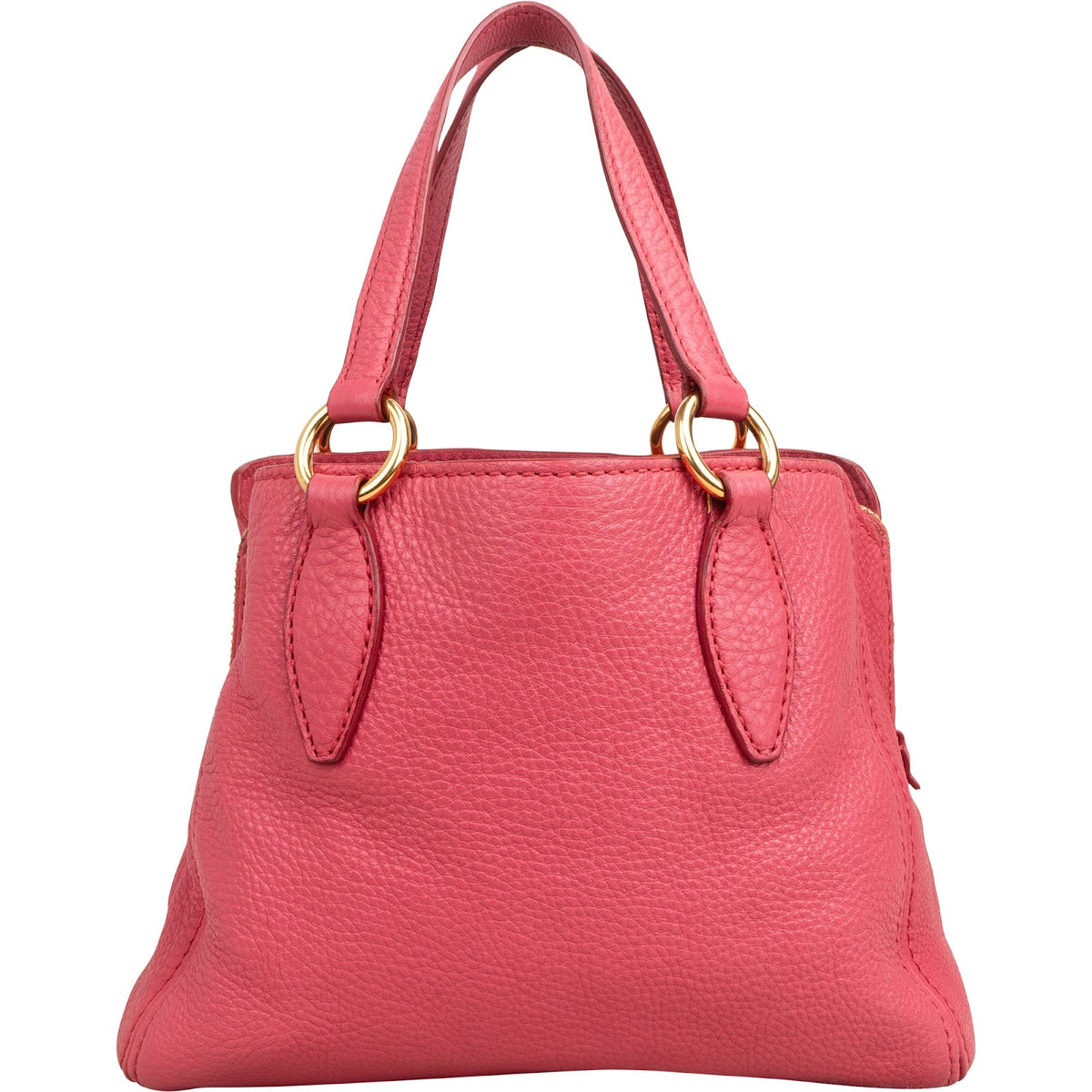 Miu Miu Tote aus rosa genarbtem Vitello-Leder – Ansicht 4
