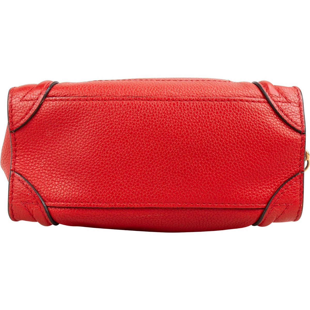Céline Rot genarbtes Kalbsleder Nano Luggage Handtasche, Bild 6 von 11
