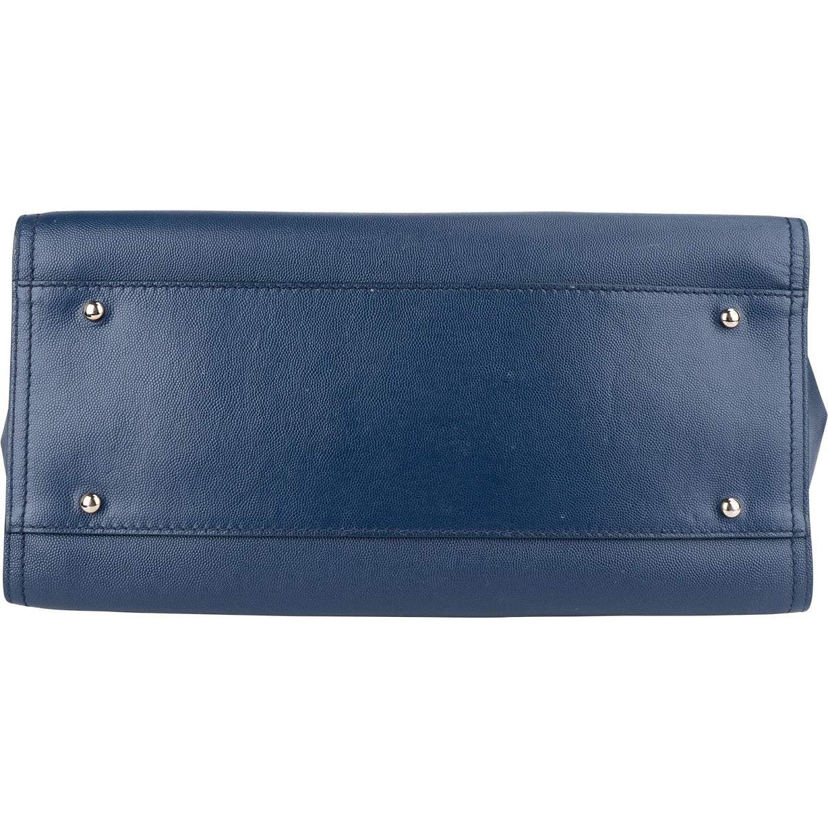 Sac cabas Chanel Deauville en cuir caviar bleu