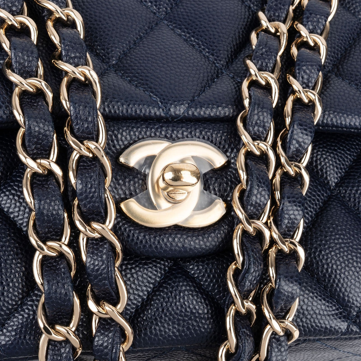 Chanel Caviar Medium Gold Double Flap Schultertasche, Bild 9 von 14
