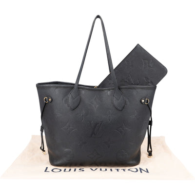 Louis Vuitton Black Monogram Empreinte Leather Neverfull MM Shoulder Bag
