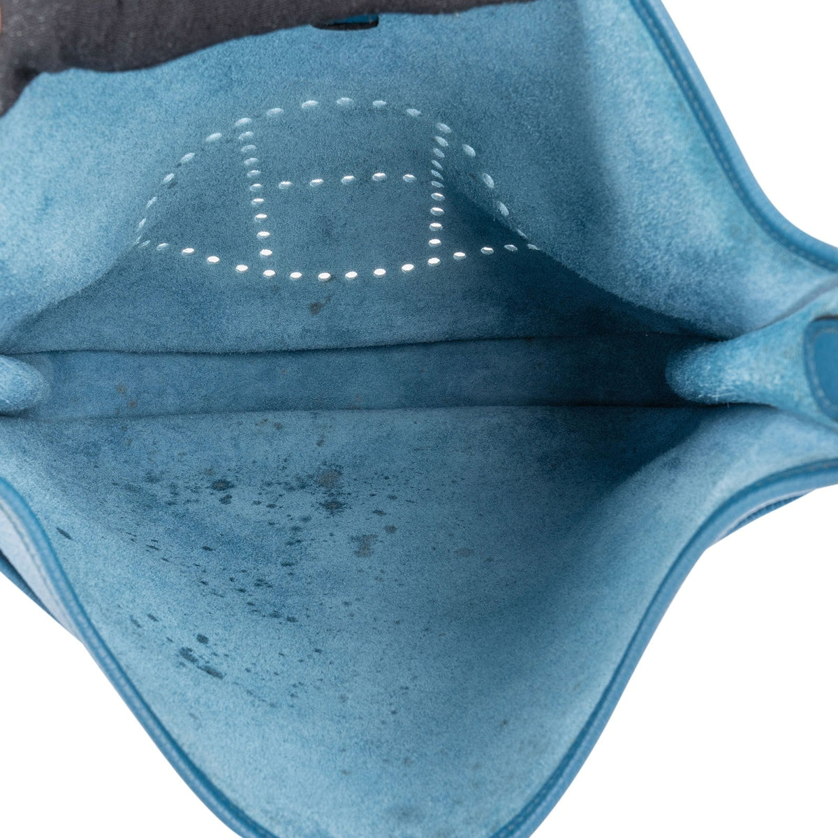 Borsa a tracolla Hermès Evelyne III TGM in pelle Clemence blu