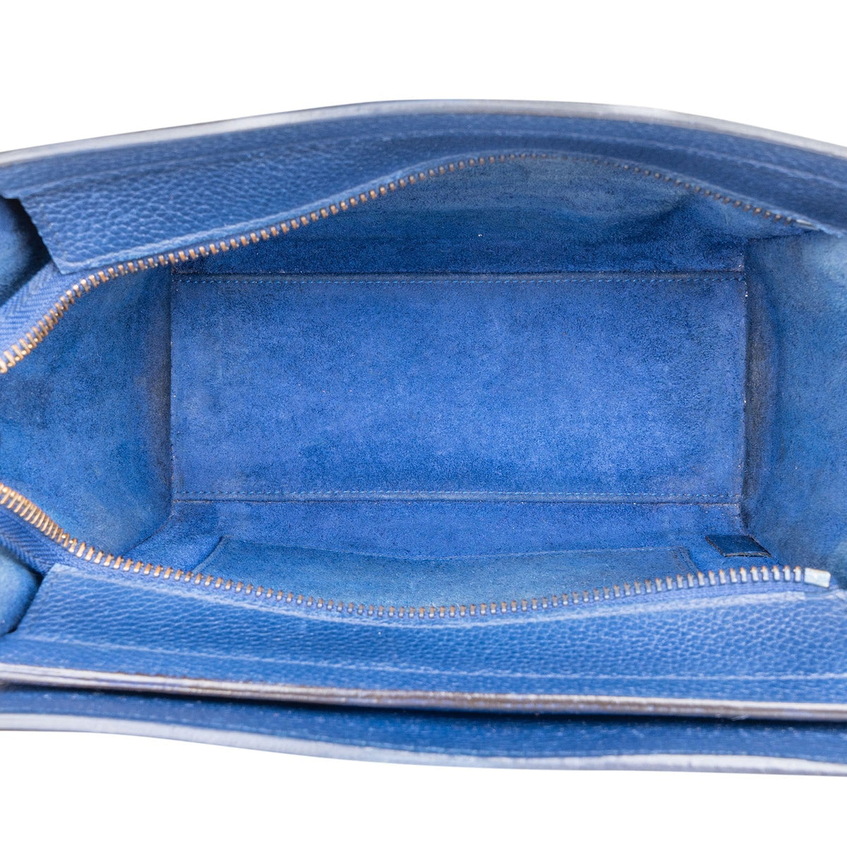Céline Blau genarbtes Leder Luggage Nano Umhängetasche, Bild 9 von 11