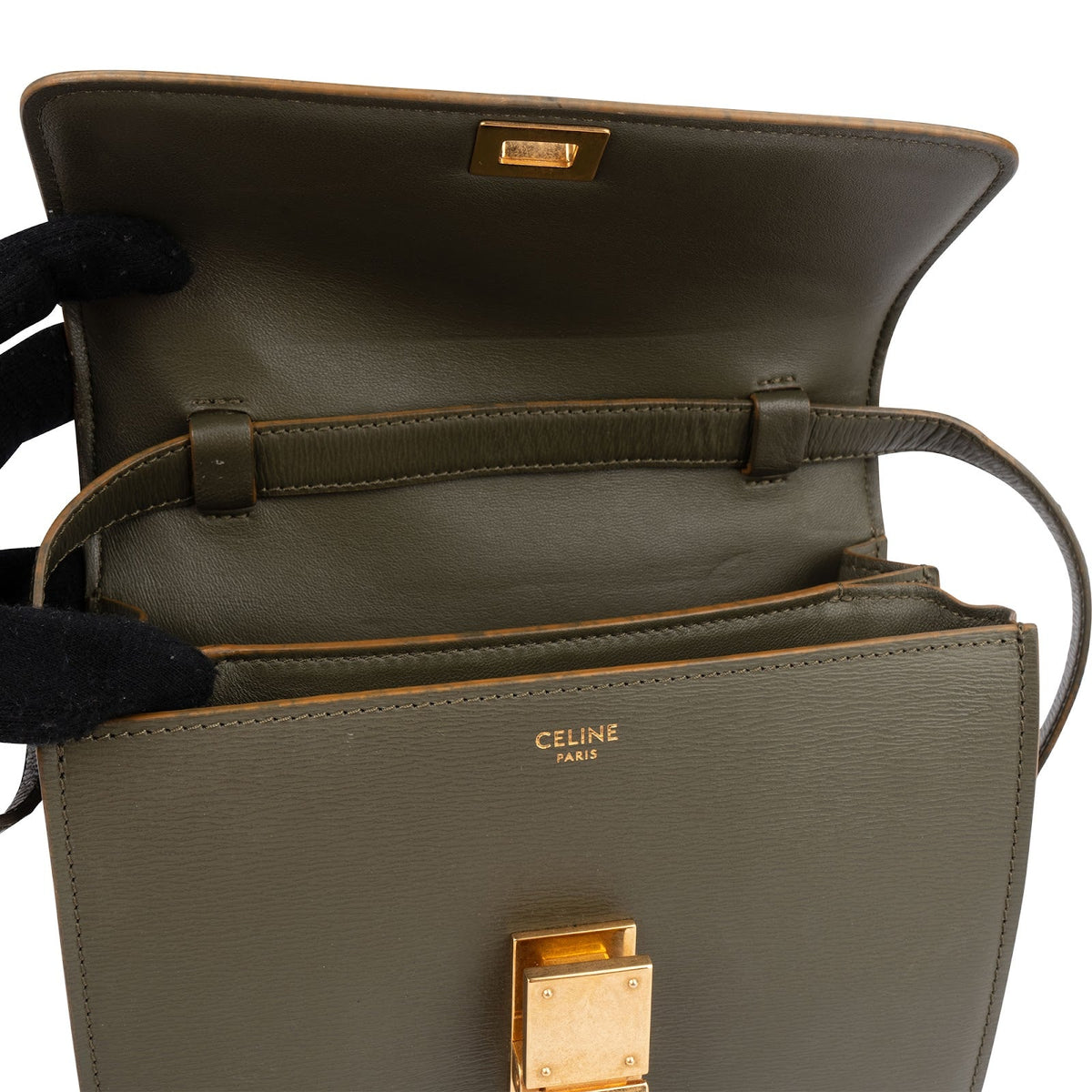 Celine Grained Calfskin Classic Box Crossbody Bag