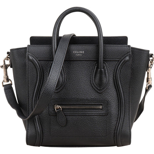 Céline Grained Calfskin Luggage Crossbody Handbag