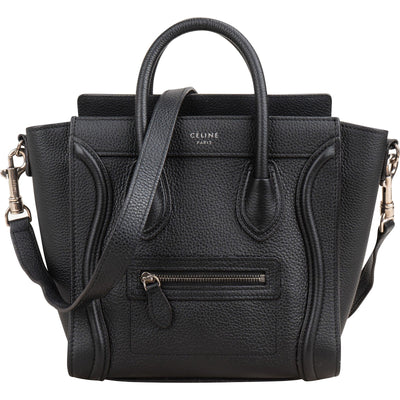 Céline Grained Calfskin Luggage Crossbody Handbag
