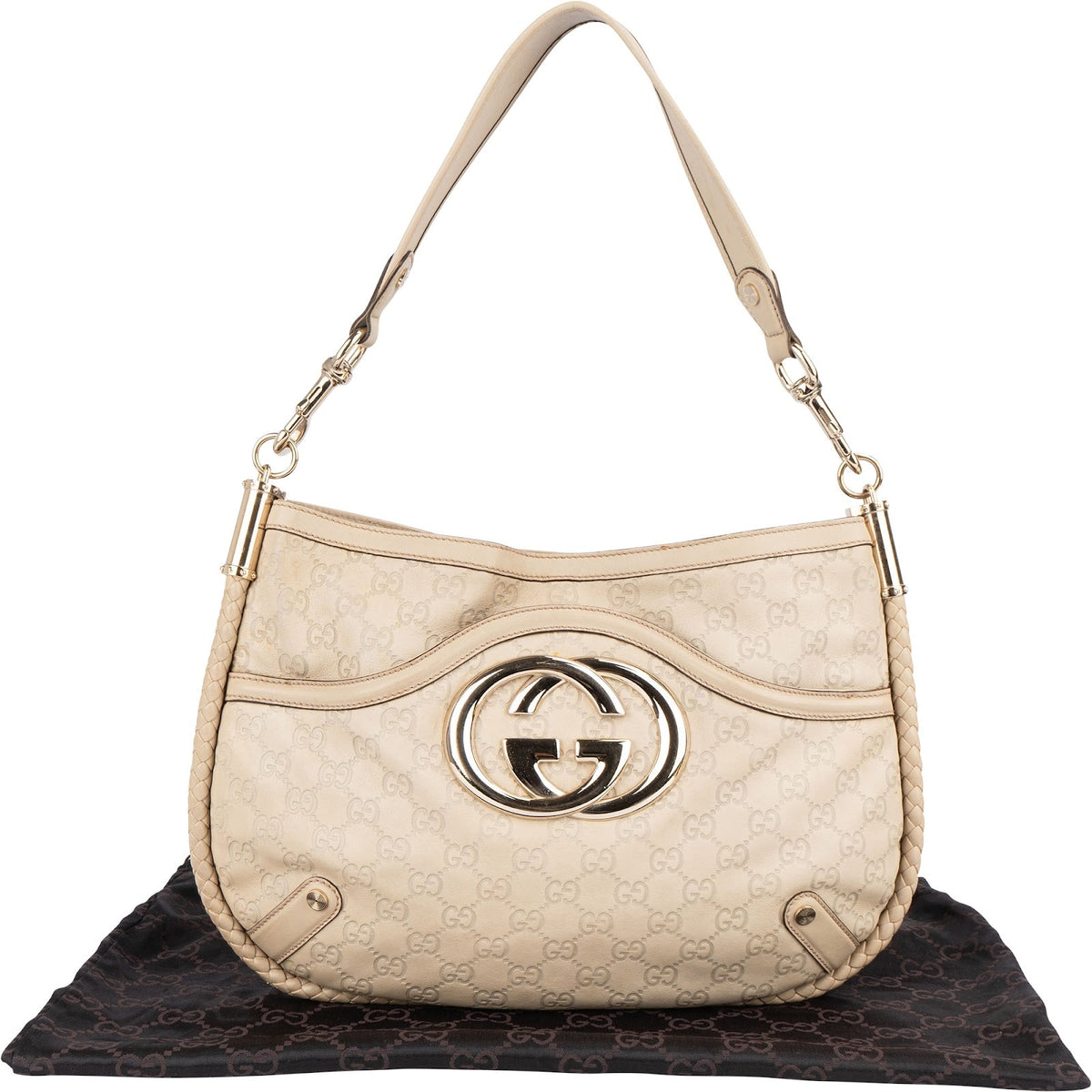 Gucci Britt Hobo aus Guccissima- und Flechtleder – Ansicht 2