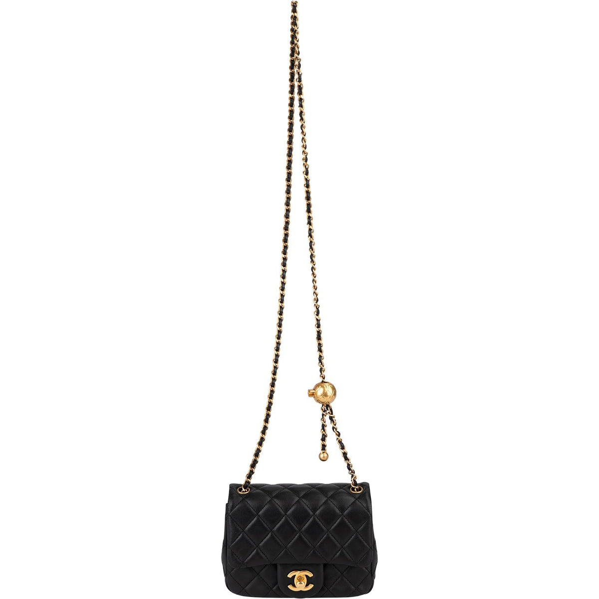 Borsa a tracolla Chanel Small Rectangular Single Flap in pelle di agnello trapuntata