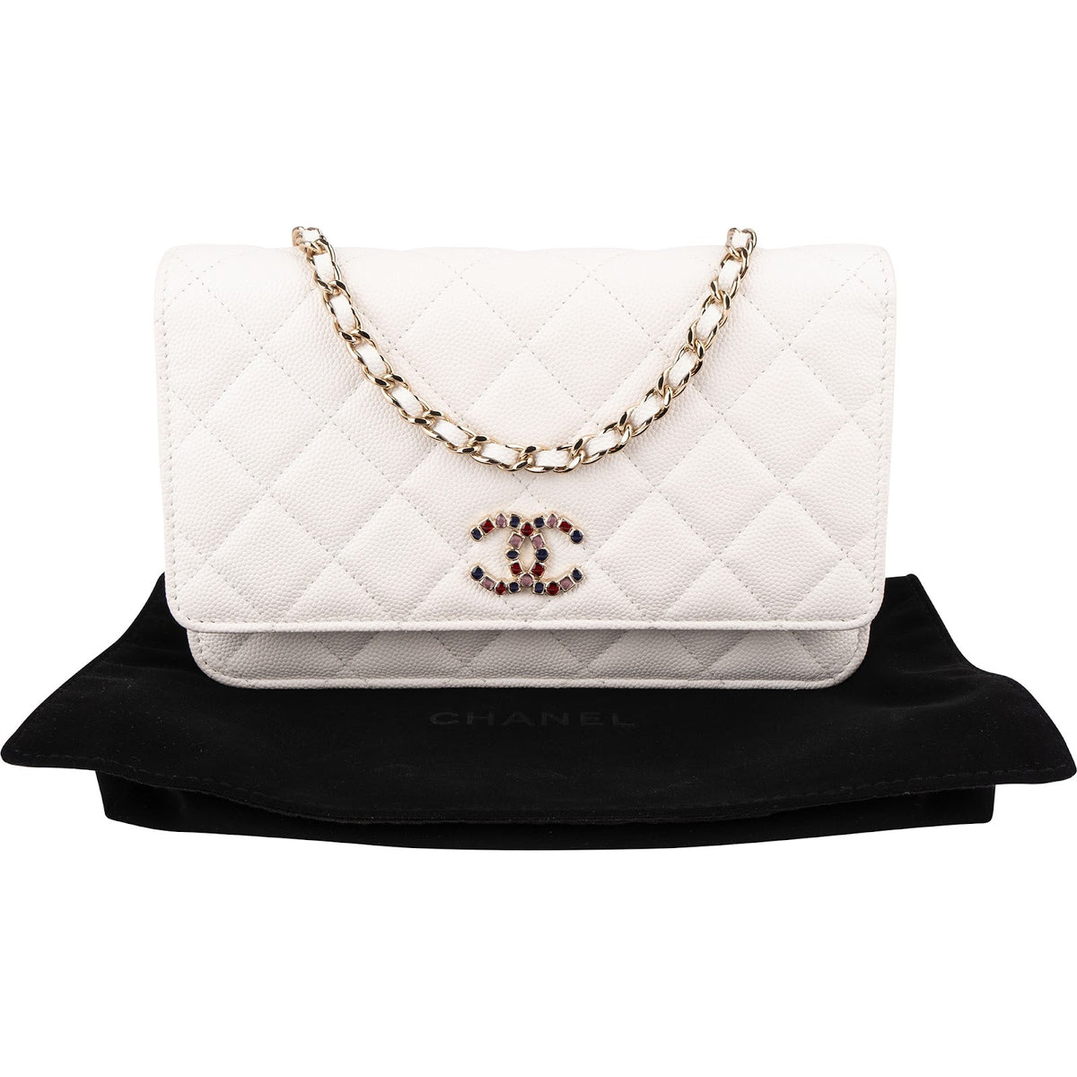 Chanel Wuilted Jeweled Wallet on Chain Umhängetasche, Bild 2 von 14