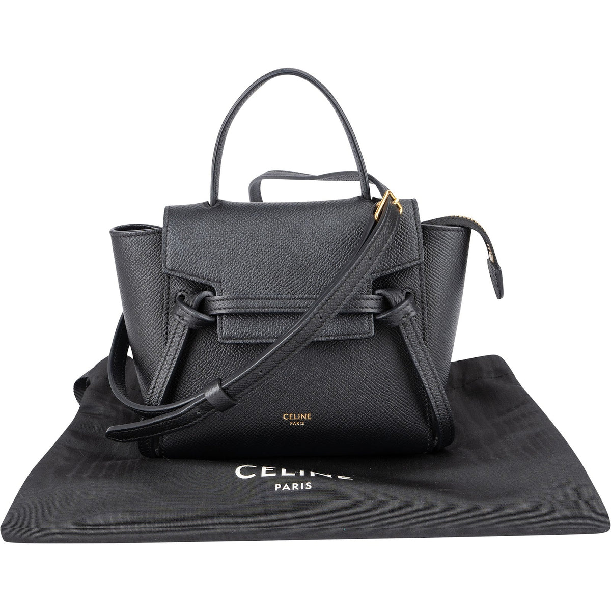 Celine Schwarz Kalbsleder Pico Mini Belt Handtasche, Bild 2 von 11