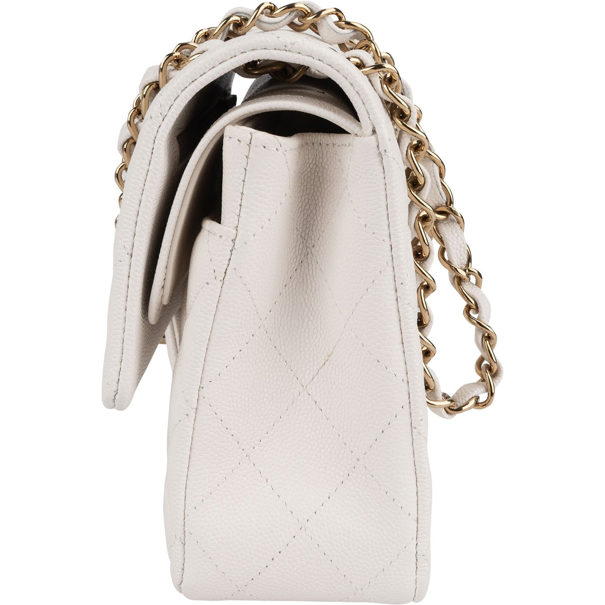 Chanel Caviar Leder Medium Double Flap Schultertasche, Bild 5 von 14