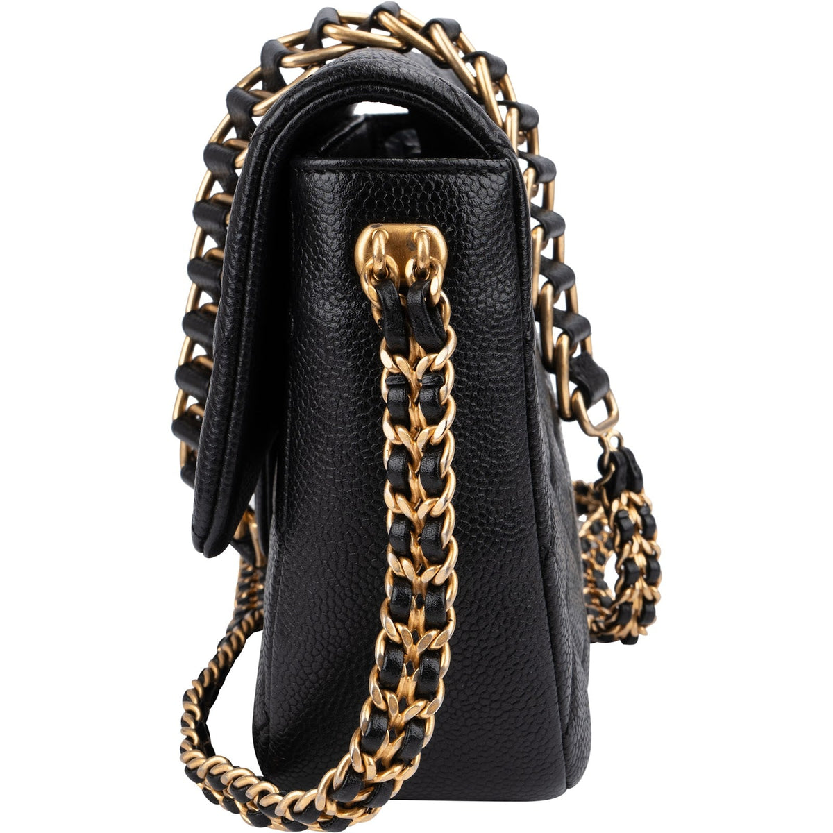 Chanel Caviar lederen Mini Rectangular Flap Coin crossbody tas