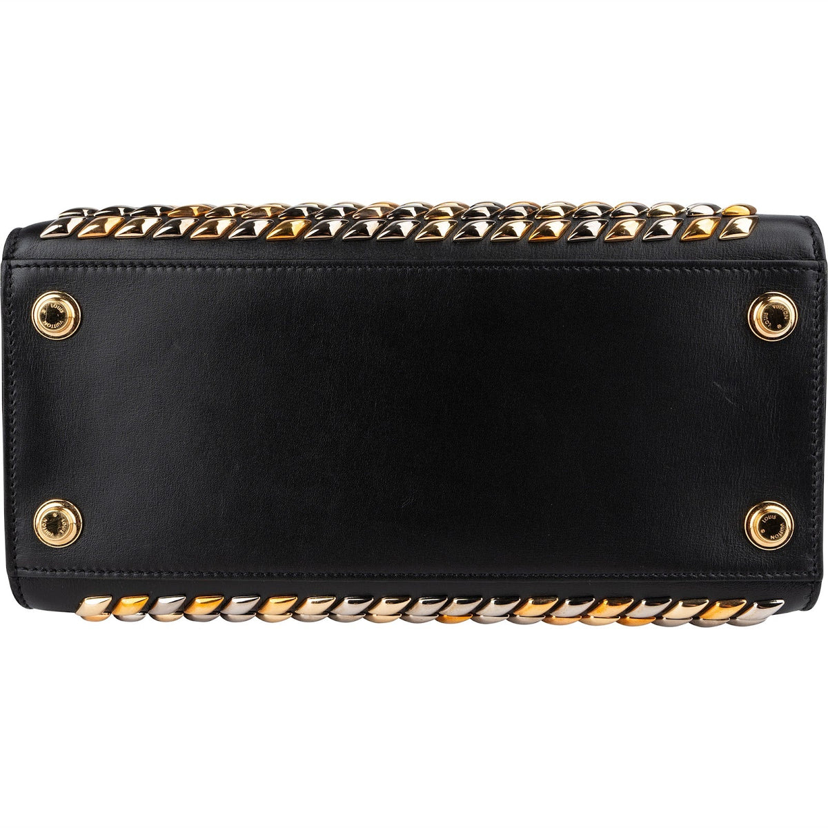 Louis Vuitton City Steamer PM mit Nieten aus schwarzem Leder – Ansicht 7