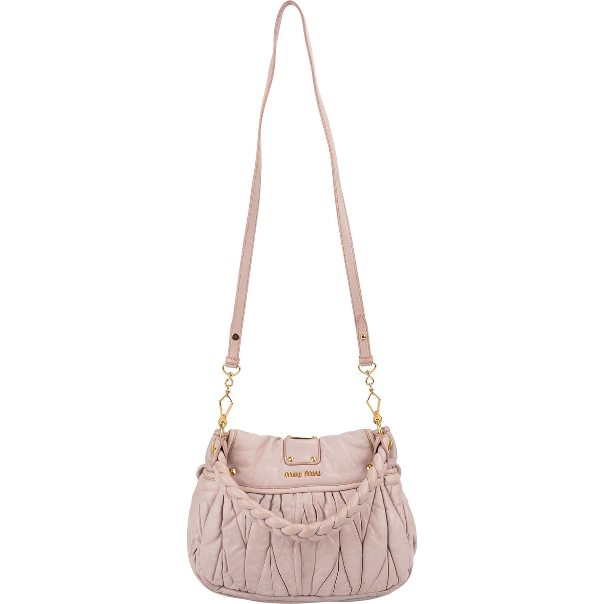 Borsa a spalla Miu Miu Small Coffer City in pelle Mappa matelassé