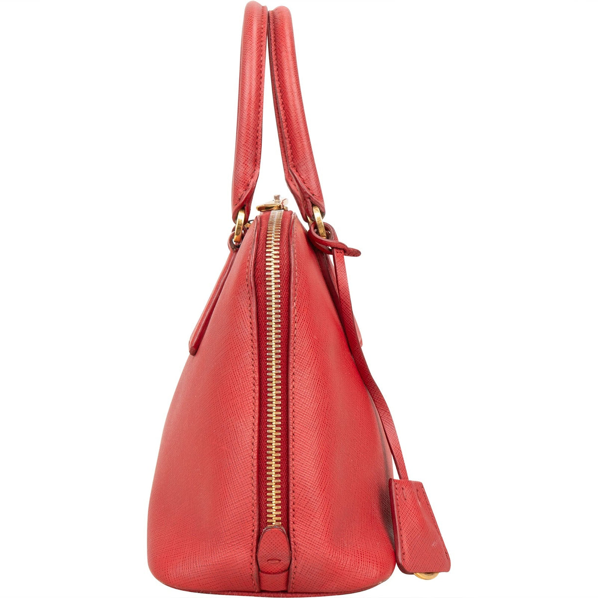Borsa a mano Prada Promenade in pelle Saffiano rossa