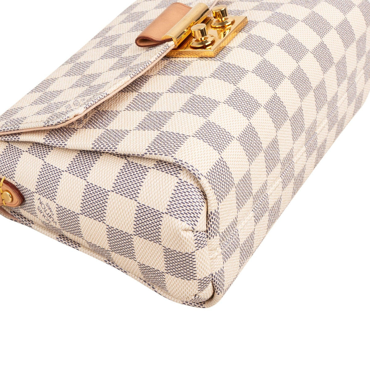 Borsa a mano Louis Vuitton modello Croisette in tela Monogram Damier Azur