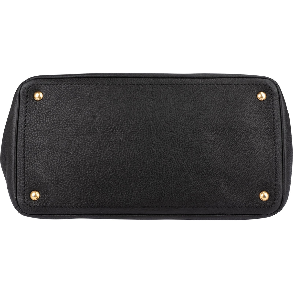 Prada Schwarz Vitello Daino Leder Tote, Bild 6 von 12