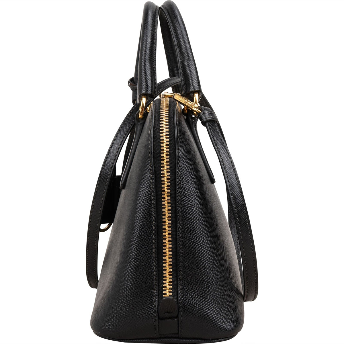 Bolso de mano Prada Promenade pequeño en piel Saffiano negra