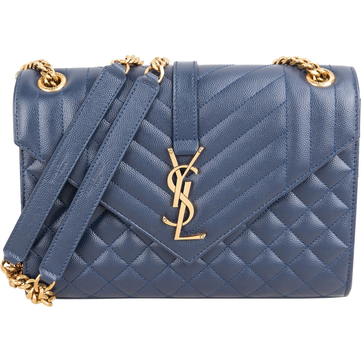 Saint Laurent Envelope medium crossbody tas van Grain de Poudre-leer