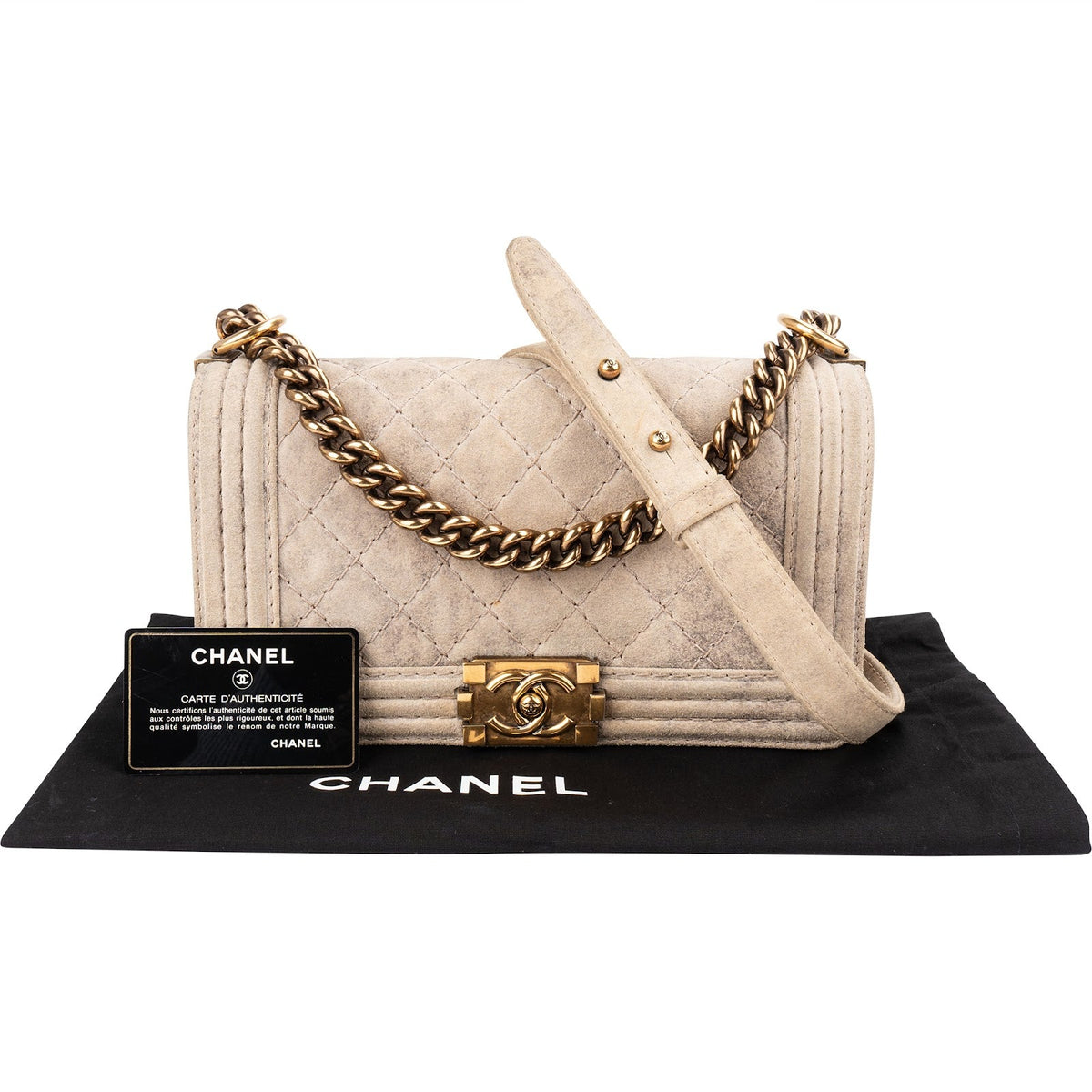 Chanel Quilted Iridescent Medium Boy Single Flap Crossbody Bag