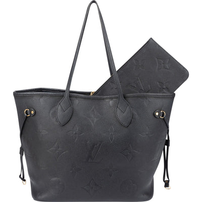 Louis Vuitton Black Monogram Empreinte Leather Neverfull MM Shoulder Bag