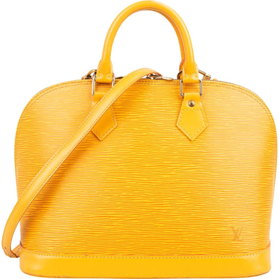 Louis Vuitton Alma PM handtas van geel Epi-leer