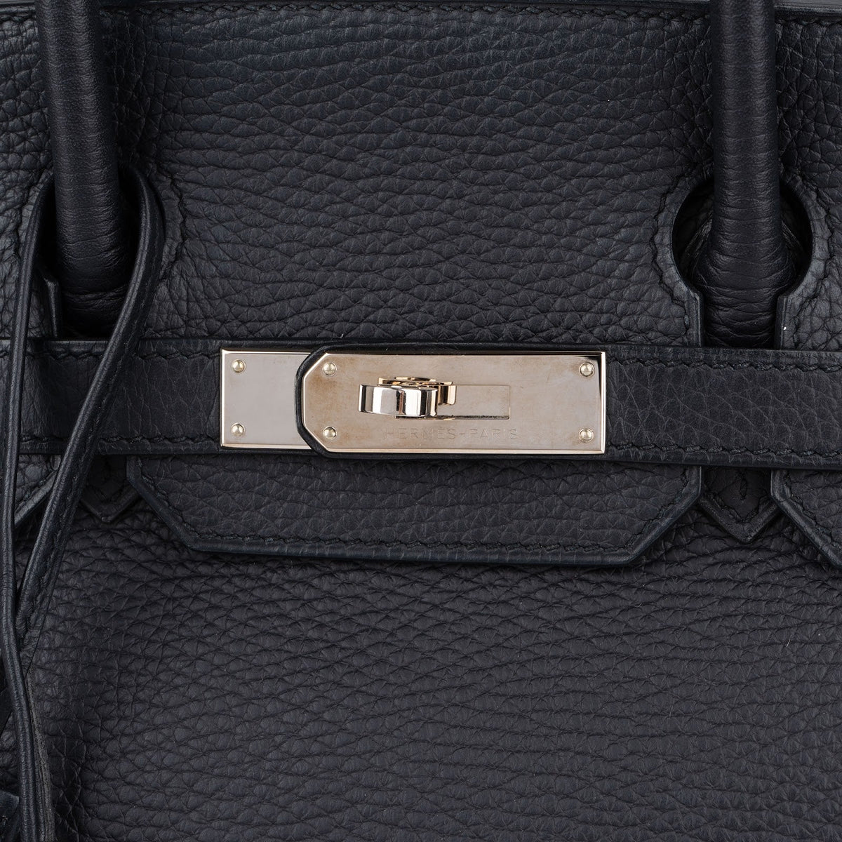 Hermès Blau Indigo Clemence Birkin 30 Handtasche, Bild 3 von 15