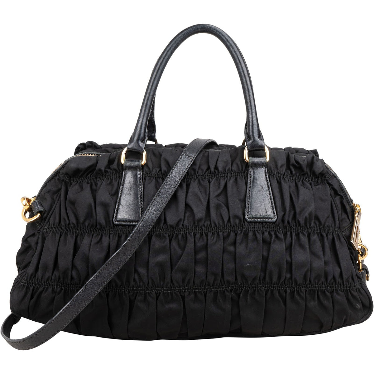 Borsa a mano satchel Prada Tessuto Gaufre