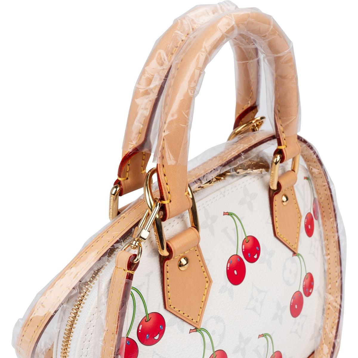 Borsa a mano Louis Vuitton Alma BB Cerises in tela Monogram Takashi Murakami Cherry
