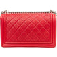 Chanel Quilted Perforated Leather Large Boy Single Flap Crossbody Bag