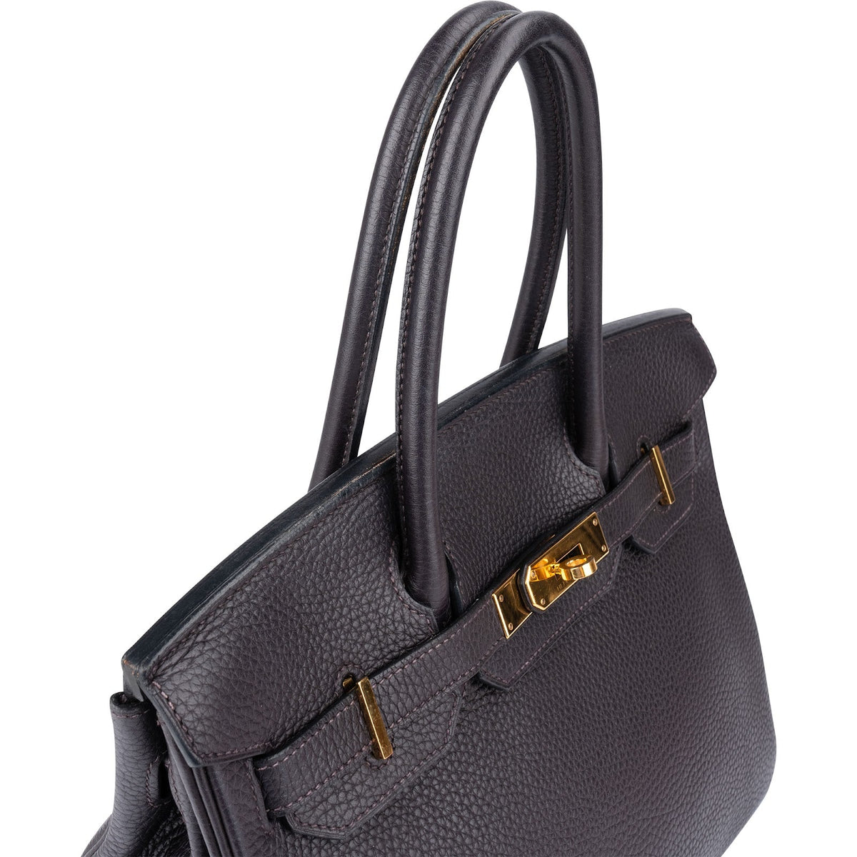 Bolso Hermès Birkin 30 de piel Togo en color azul oscuro (Prunoir)