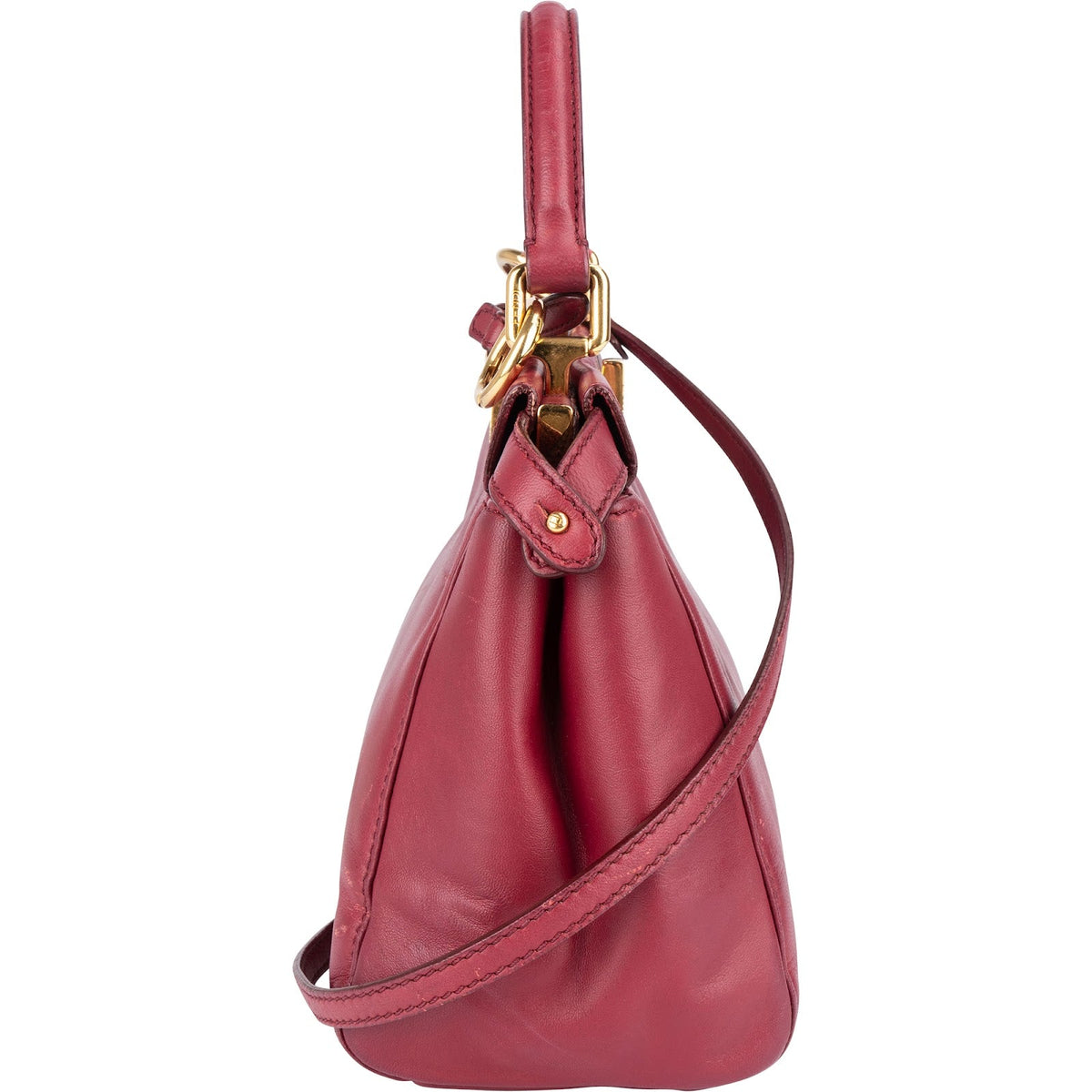 Fendi Leather Peekaboo Mini Handbag