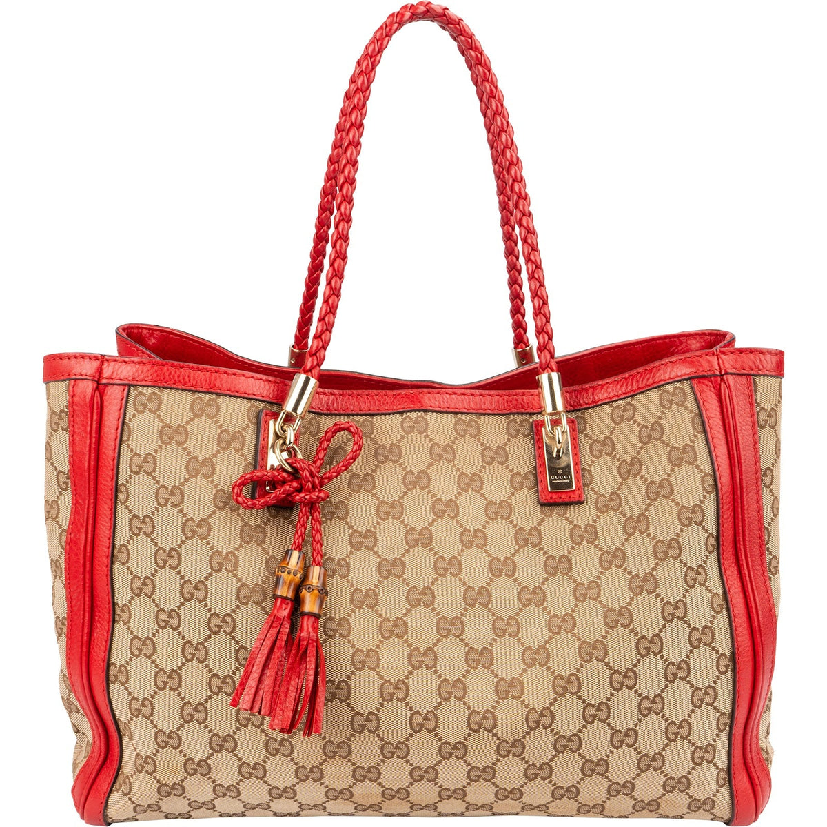 Gucci Bella Bamboo aus GG Canvas – Vorderansicht