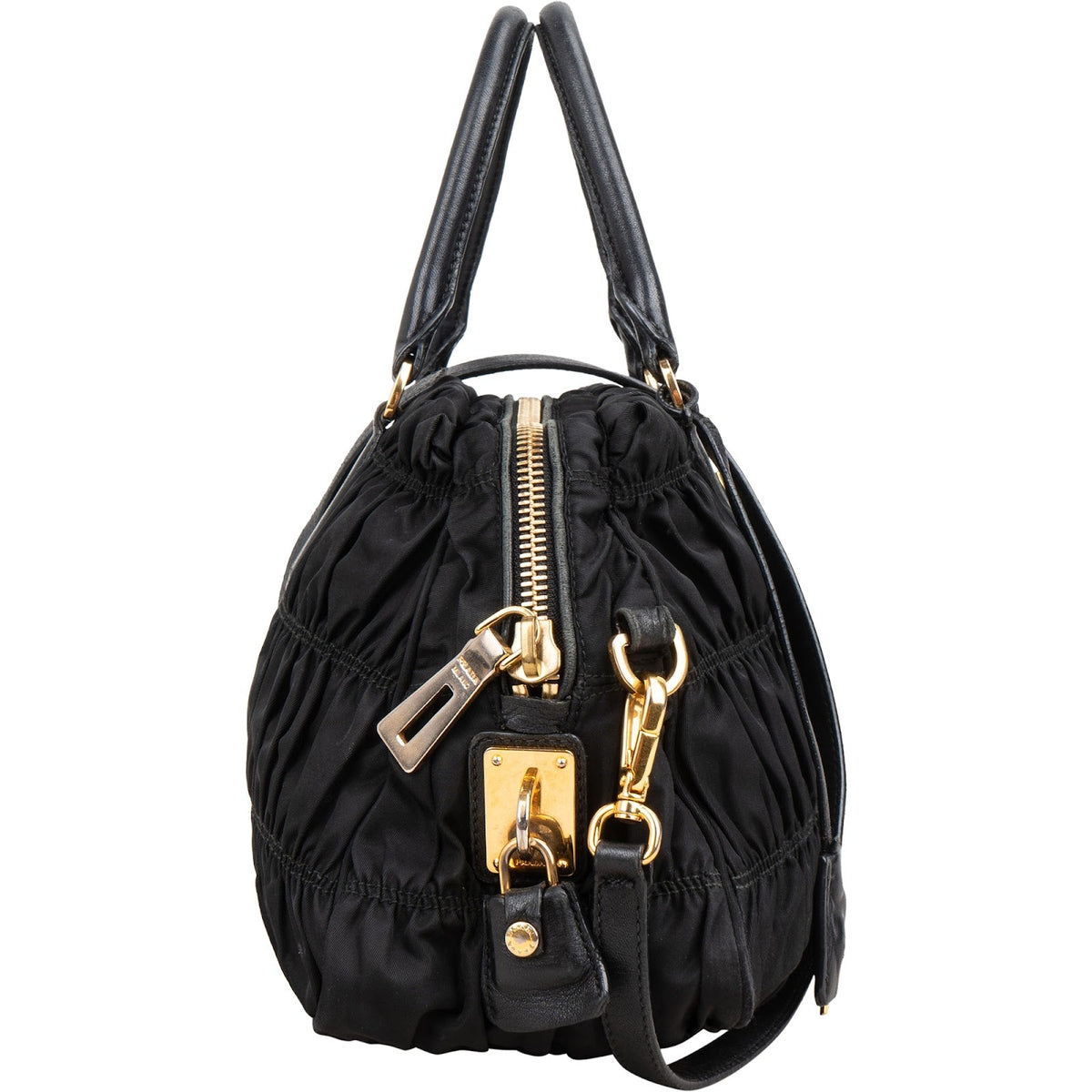 Borsa a mano satchel Prada Tessuto Gaufre