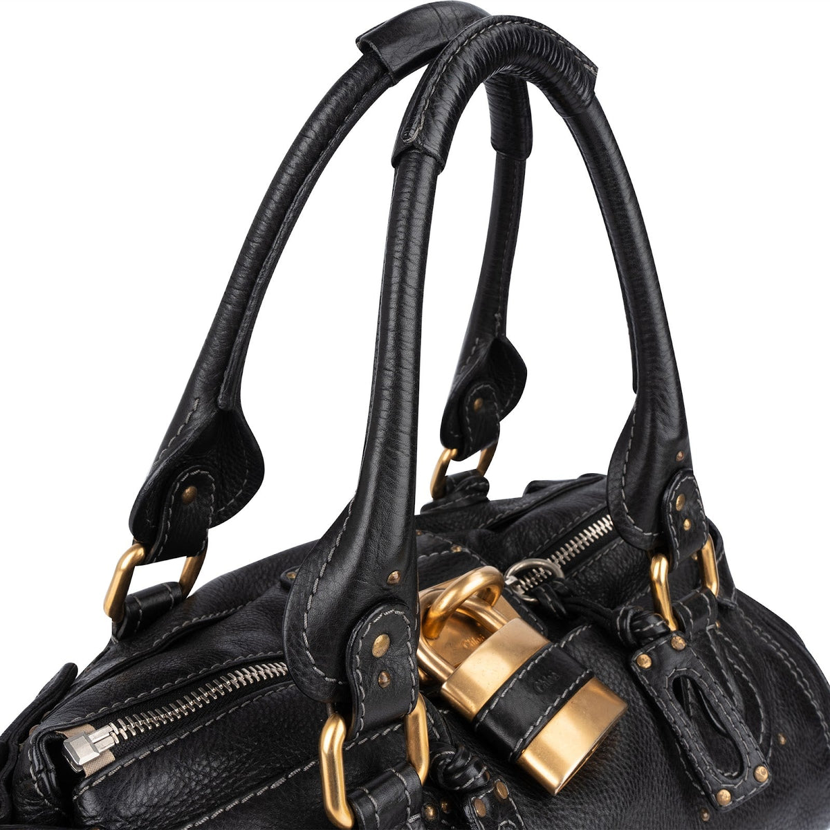 Chloé Pebbled Leder Paddington Satchel Handtasche, Bild 3 von 11
