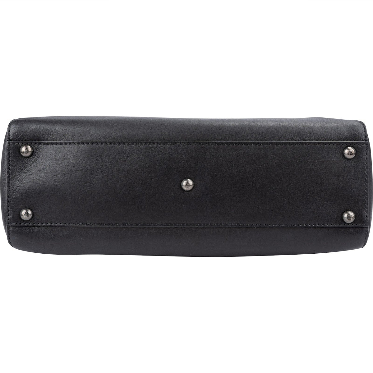 Fendi Black Leather Peekaboo Regular Handbag