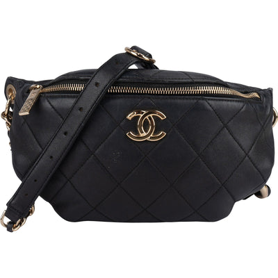 Chanel Quilted Lambskin CC Crossbody Waist Bumbag