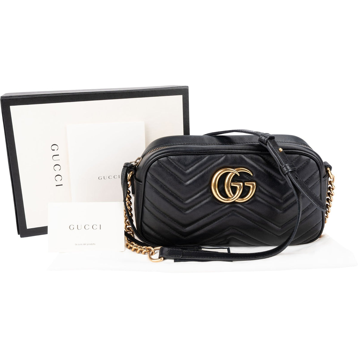 Gucci Matelassé Leder GG Marmont Camera Umhängetasche, Bild 2 von 11